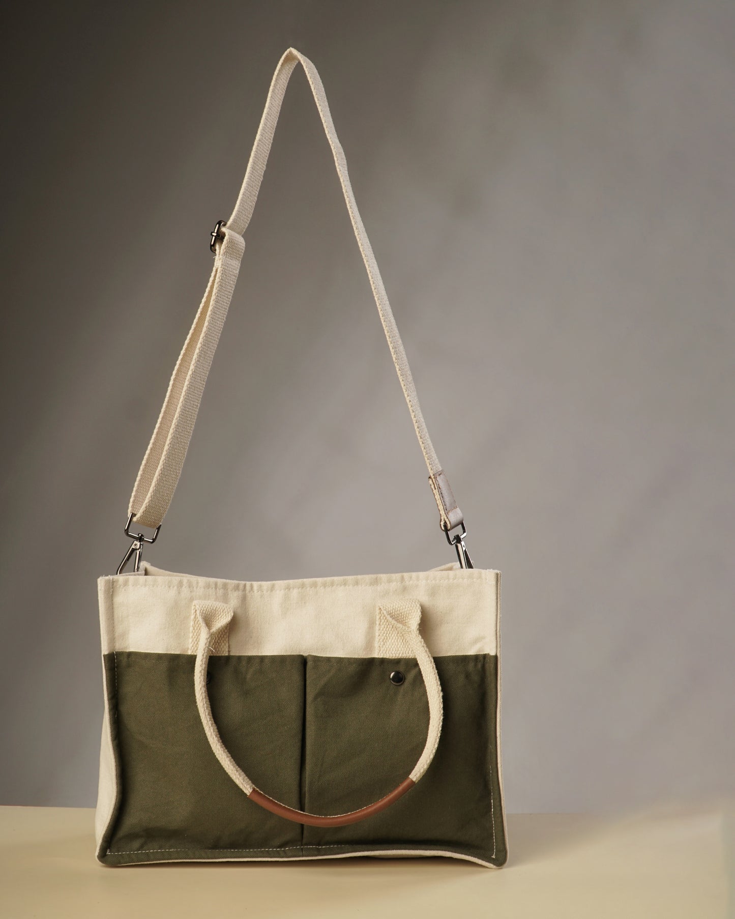 Coconut Cream Canvas Tote
