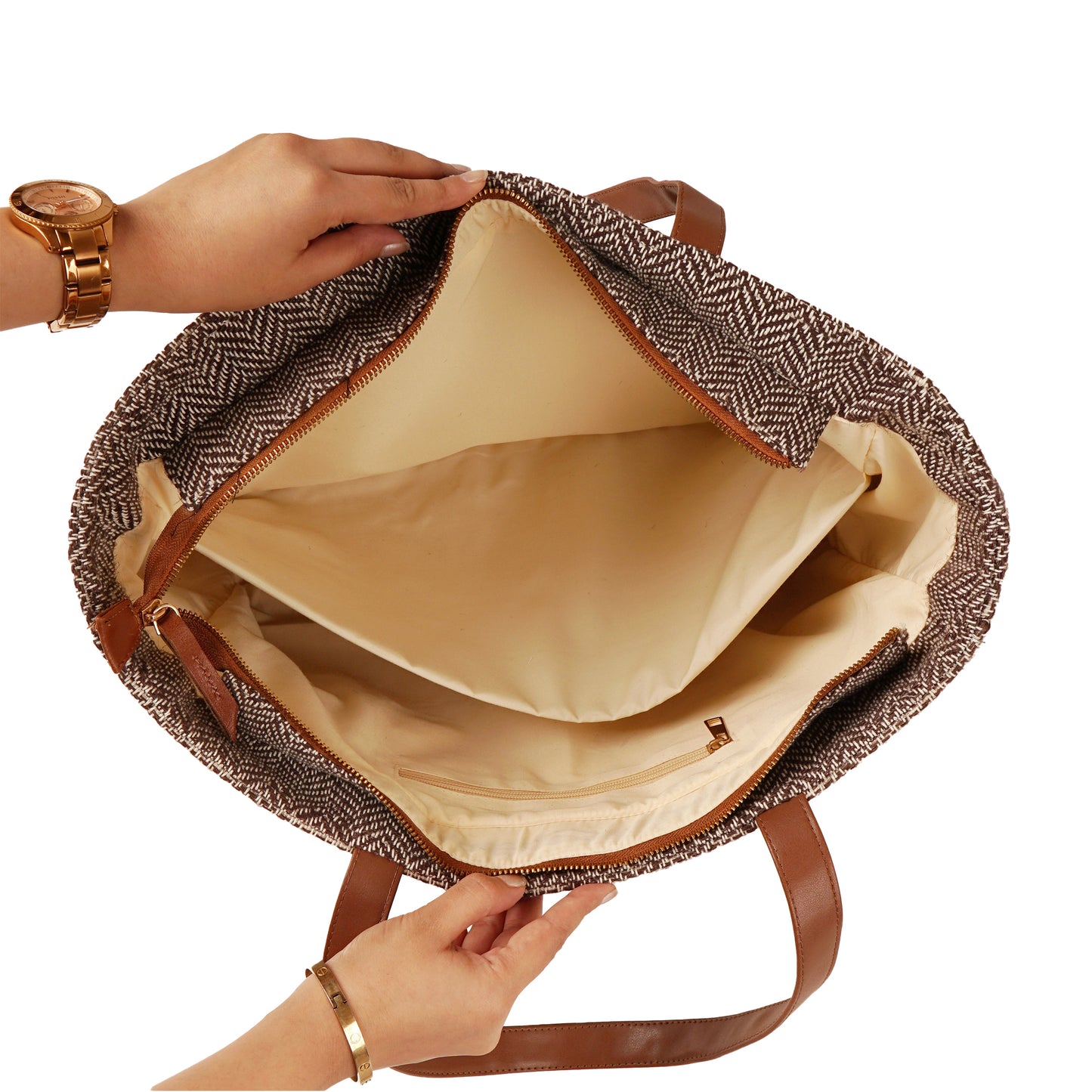 Brown Weaves Oversized Tote