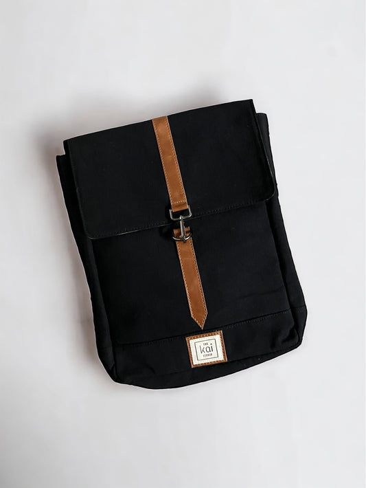 Canvas Backpack-  Black