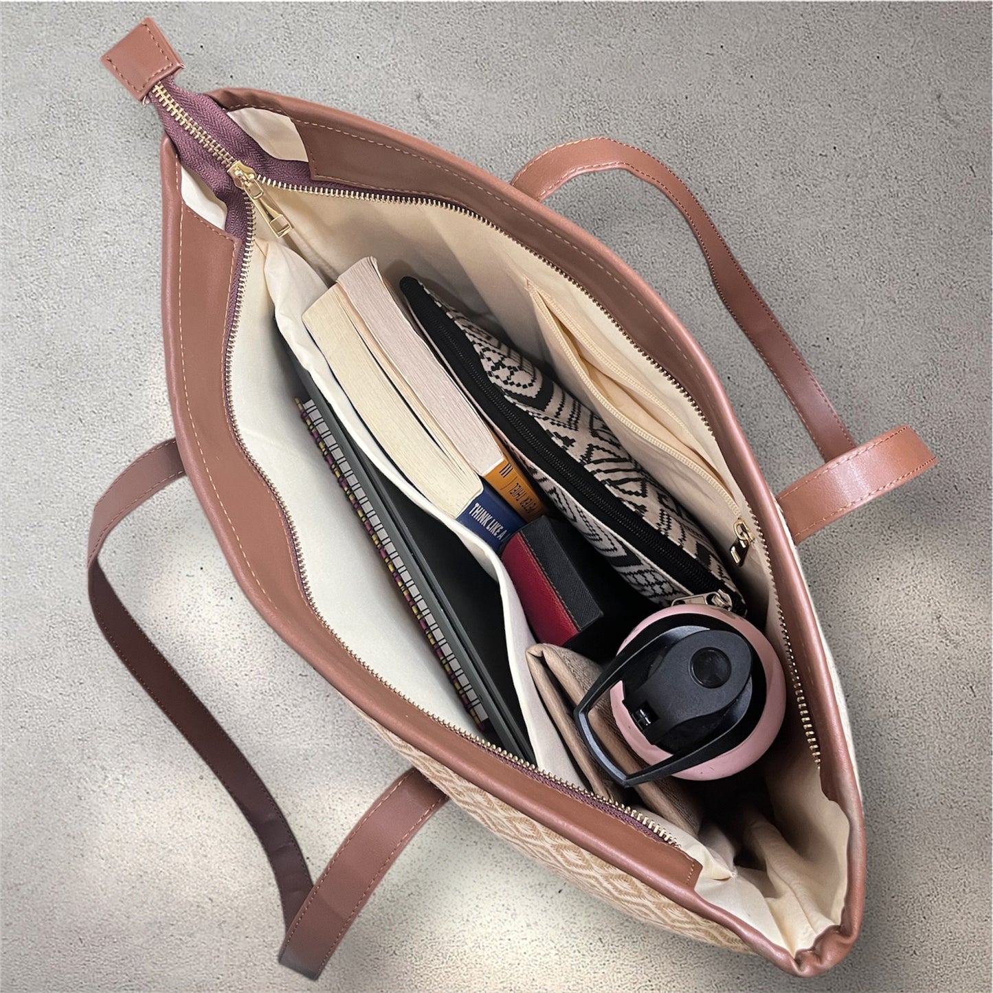 Beige Diamonds- Everyday Tote