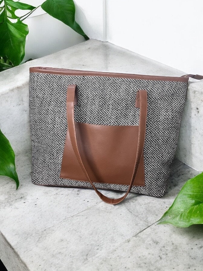 Beige Diamonds- Everyday Tote
