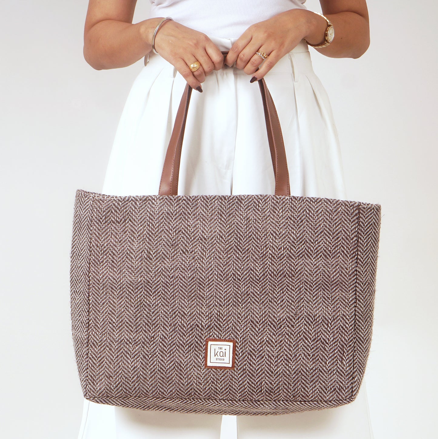 Brown Weaves Oversized Tote