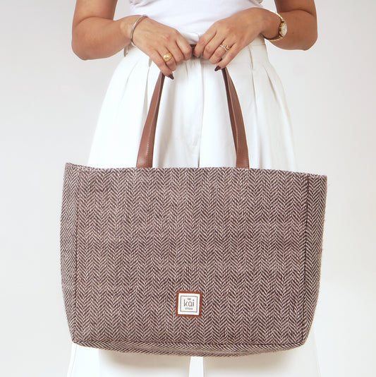 Brown Weaves Oversized Tote
