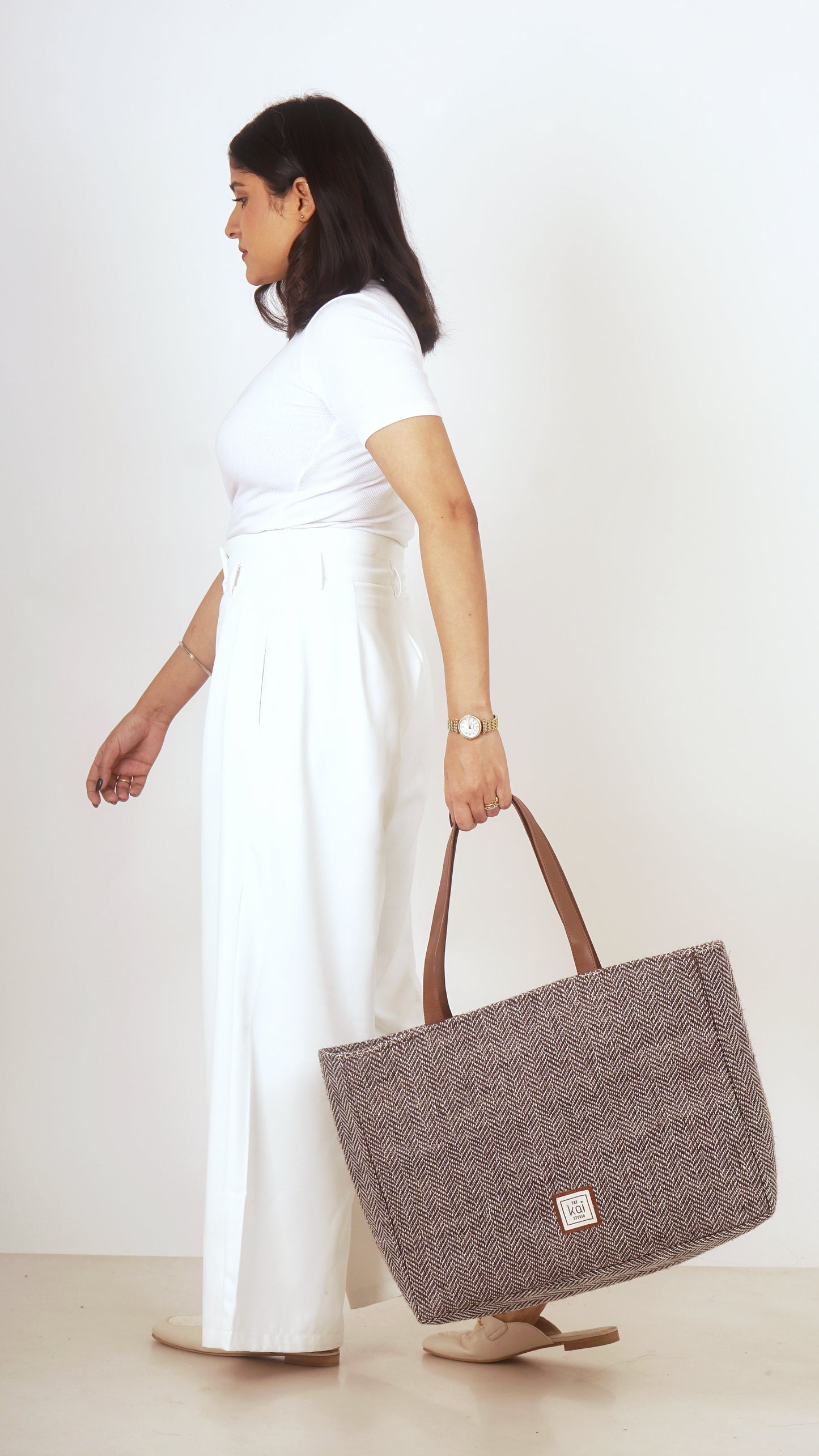Brown Weaves Oversized Tote