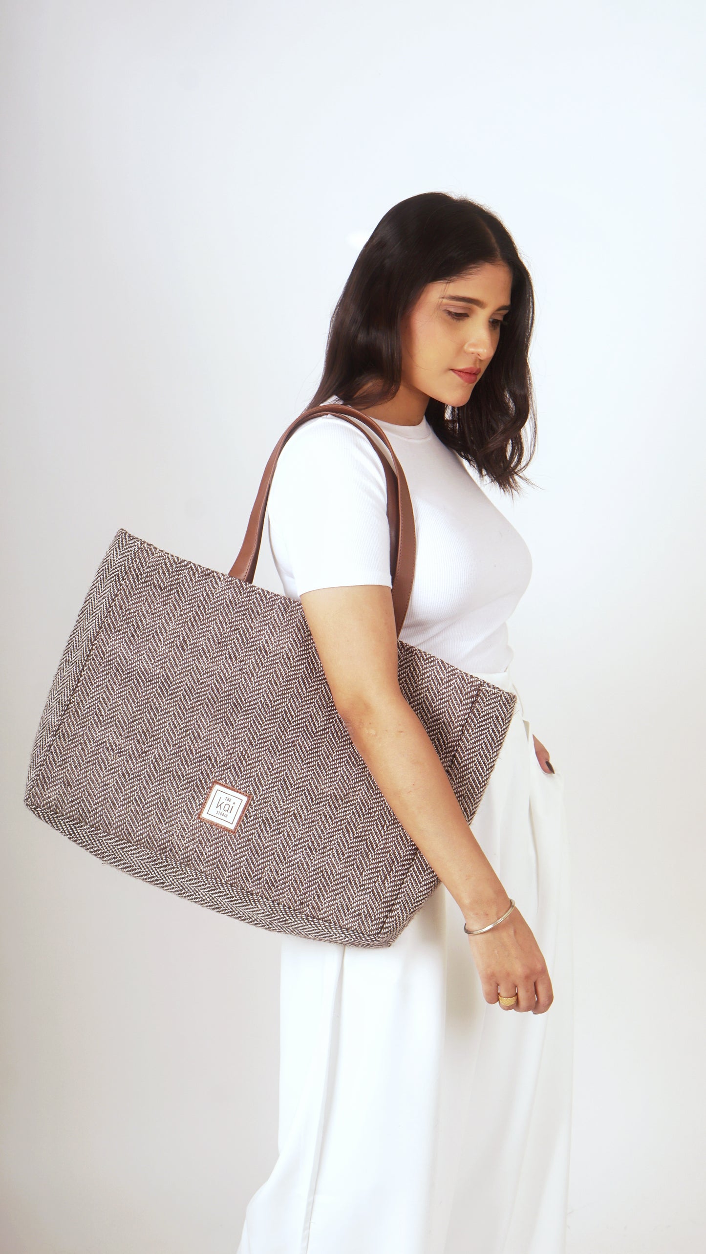 Brown Weaves Oversized Tote